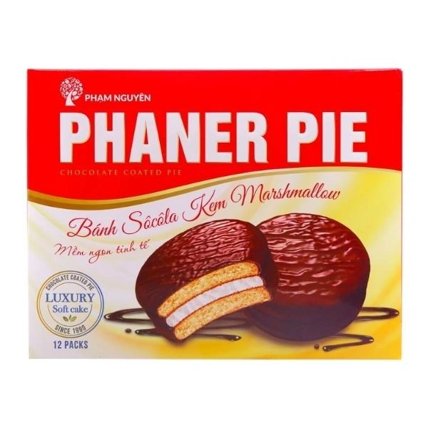 Bánh chocopie vị kem Phaner Pie hộp 12 cái 336g (từ 1 tuổi) 1