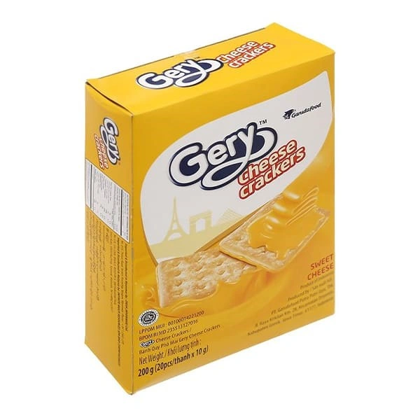 Bánh quy Gery Cheese Crackers vị phô mai hộp 200g (từ 3 tuổi) 1