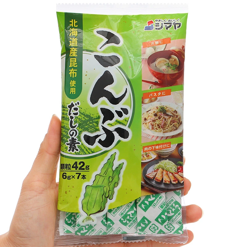 Hạt nêm Dashi Shimaya tảo bẹ kombu gói 42g 4