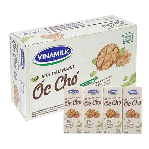 Lốc 4 hộp sữa đậu nành hạt óc chó Vinamilk 180 ml (từ 4 tuổi) 3