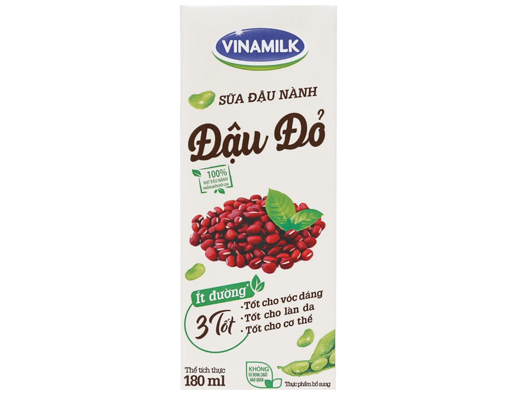 Sữa đậu nành đậu đỏ Vinamilk 180ml 1