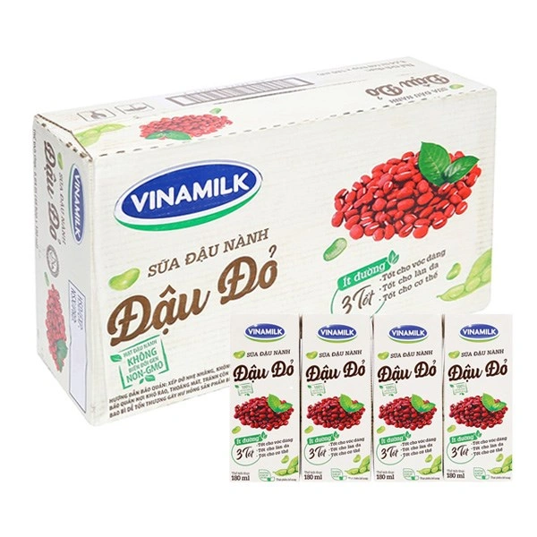 Lốc 4 hộp sữa đậu nành đậu đỏ Vinamilk 180 ml (từ 4 tuổi) 3