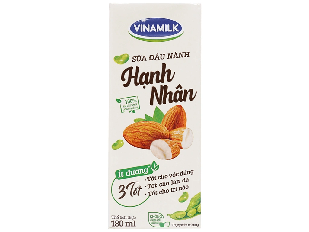 Sữa đậu nành hạnh nhân Vinamilk 180ml 1