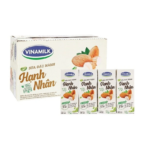 Lốc 4 hộp sữa đậu nành hạnh nhân Vinamilk 180 ml (từ 4 tuổi) 3