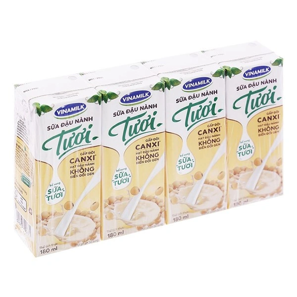 Lốc 4 hộp sữa đậu nành tươi Vinamilk 180 ml (từ 4 tuổi) 1