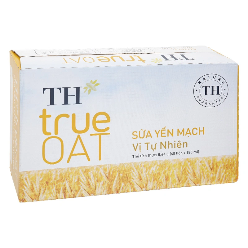 Lốc 4 hộp sữa yến mạch TH true Oat 180 ml (từ 2 tuổi) 12