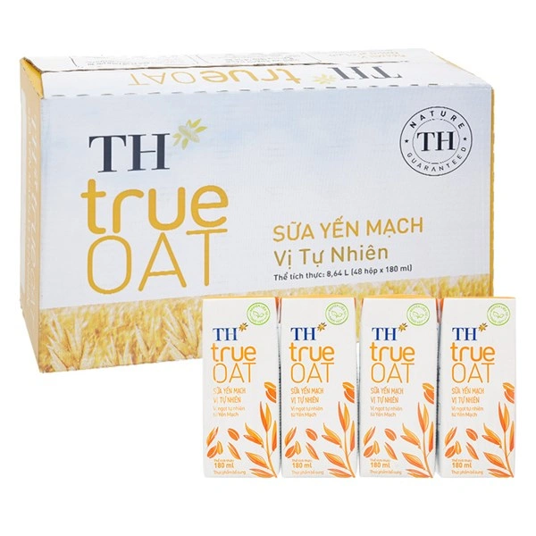 Thùng 48 hộp sữa yến mạch TH true Oat 180 ml (từ 2 tuổi) 1