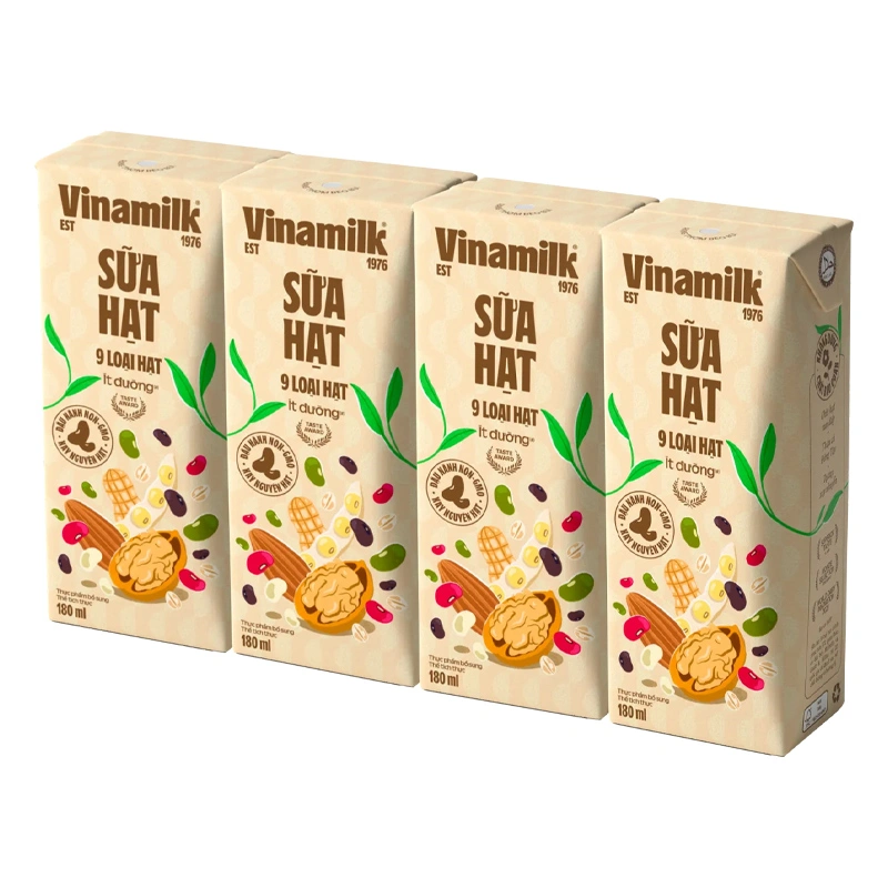 Thùng 24 hộp sữa hạt Vinamilk 9 loại hạt ít đường 180 ml (từ 4 tuổi) 4