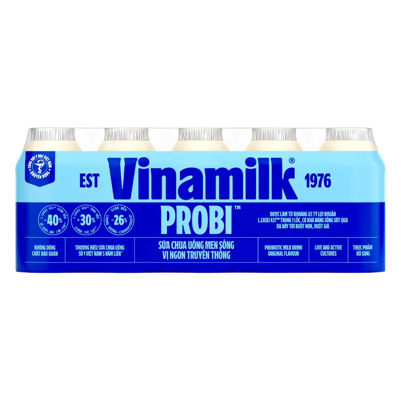 Lốc 5 chai sữa chua uống men sống Vinamilk Probi 65 ml (từ 1 tuổi) 2