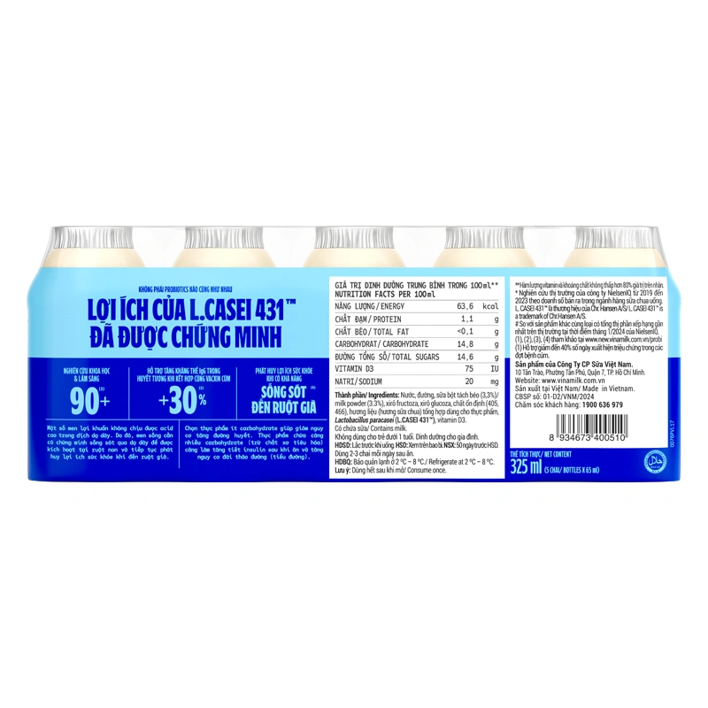 Lốc 5 chai sữa chua uống men sống Vinamilk Probi 65 ml (từ 1 tuổi) 3