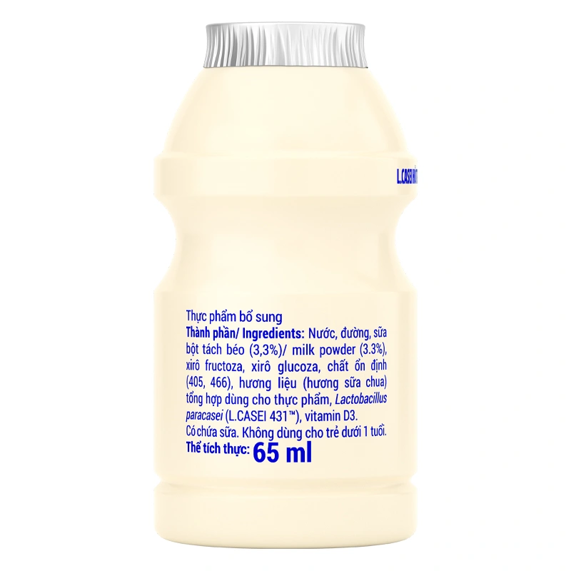 Lốc 5 chai sữa chua uống men sống Vinamilk Probi 65 ml (từ 1 tuổi) 5