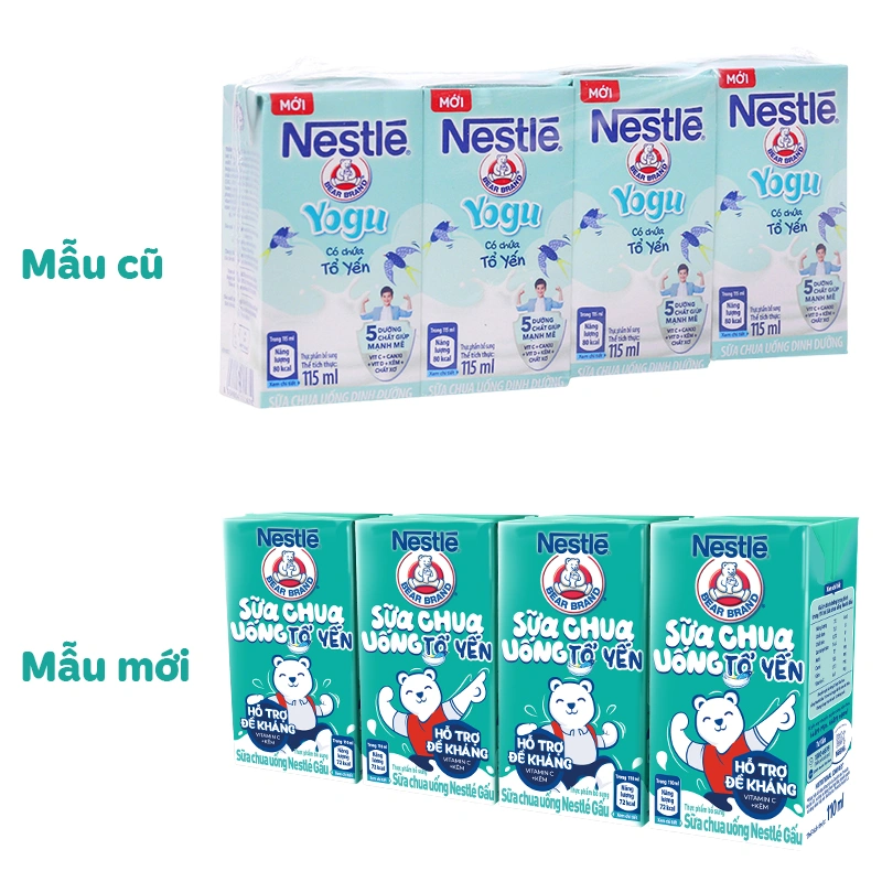 Lốc 4 hộp sữa chua uống tổ yến Nestlé Yogu 110 ml (từ 1 tuổi) 2
