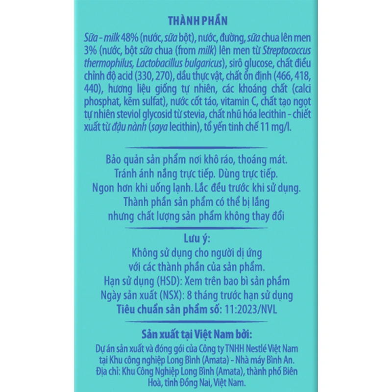 Lốc 4 hộp sữa chua uống tổ yến Nestlé Yogu 110 ml (từ 1 tuổi) 7