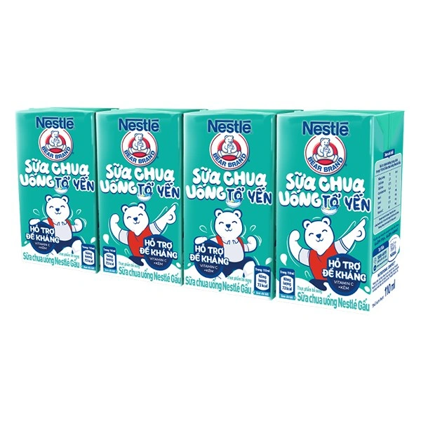 Lốc 4 hộp sữa chua uống tổ yến Nestlé Yogu 110 ml (từ 1 tuổi) 1