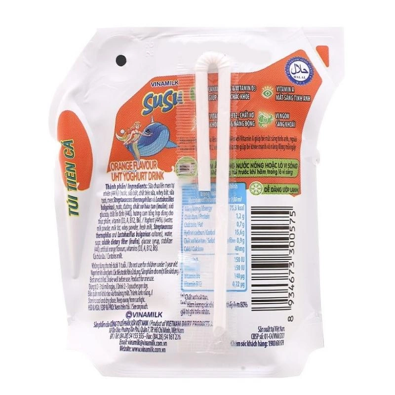 Sữa chua uống tiệt trùng Vinamilk SuSu vị cam 110 ml (từ 1 tuổi) 2