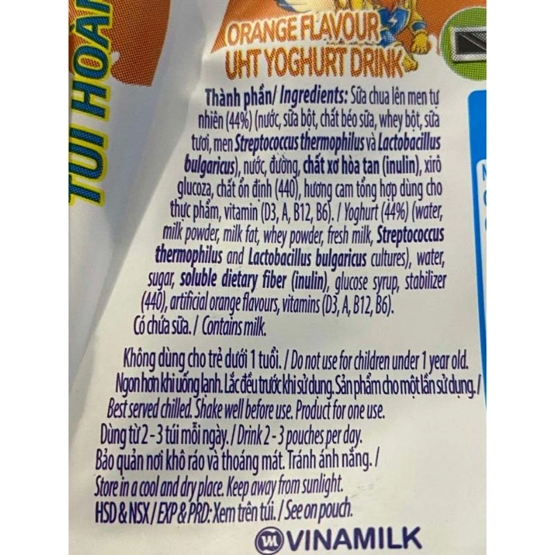 Sữa chua uống tiệt trùng Vinamilk SuSu vị cam 110 ml (từ 1 tuổi) 7