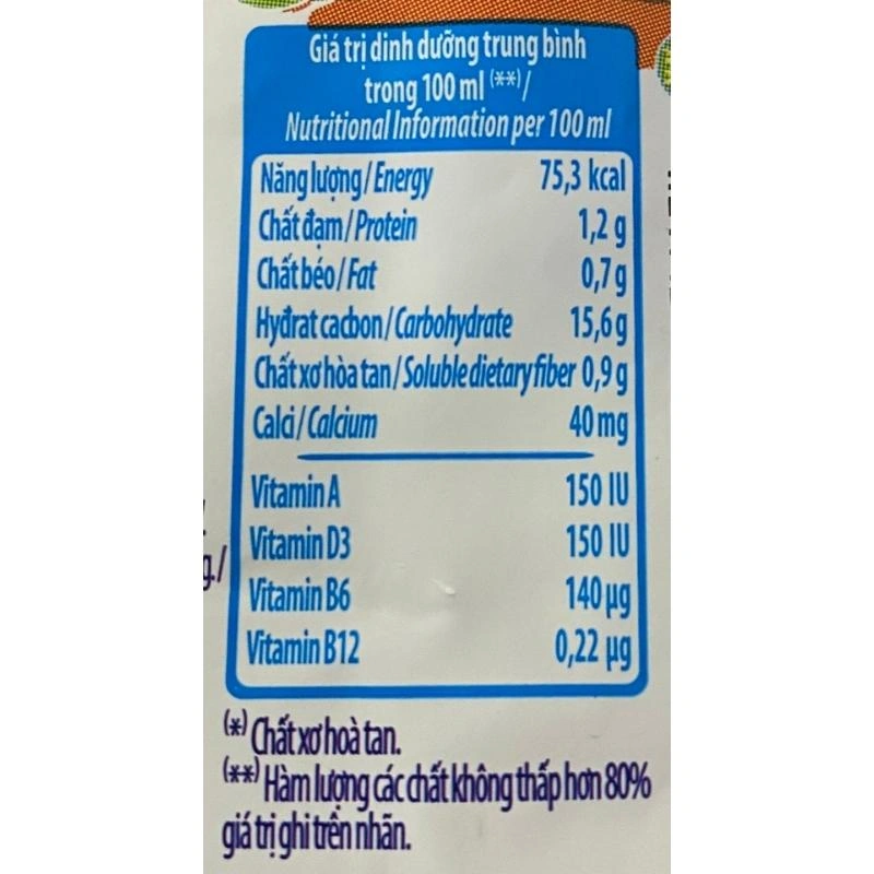 Thùng 24 túi sữa chua uống tiệt trùng Vinamilk SuSu vị cam 110 ml (từ 1 tuổi) 8