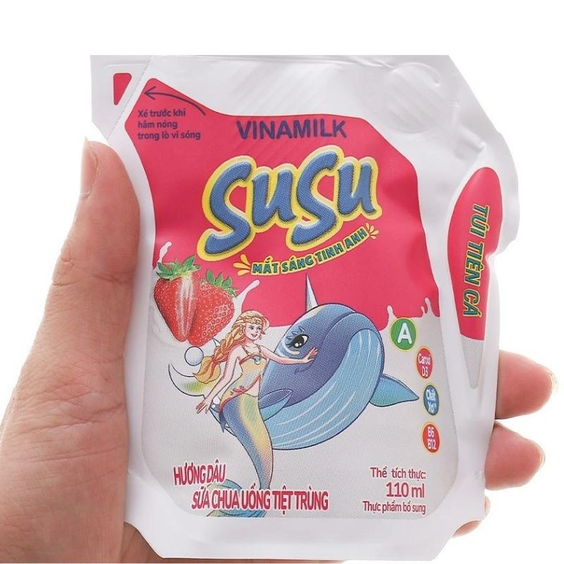 Thùng 24 túi sữa chua uống tiệt trùng Vinamilk SuSu vị dâu 110 ml (từ 1 tuổi) 5