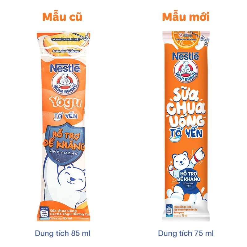 Sữa chua uống tổ yến Nestlé Yogu vị cam 75 ml (từ 1 tuổi) 2