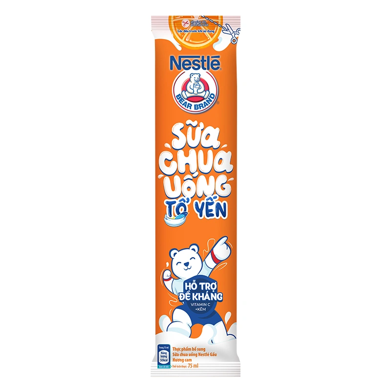 Sữa chua uống tổ yến Nestlé Yogu vị cam 75 ml (từ 1 tuổi) 12