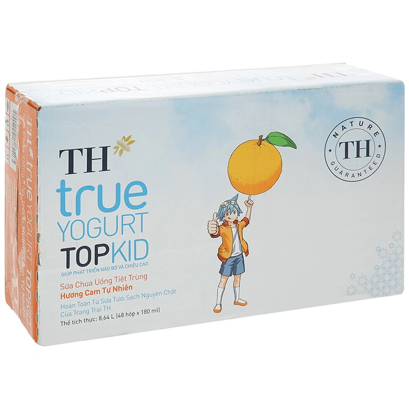Lốc 4 hộp sữa chua uống tiệt trùng TH true YOGURT TOPKID vị cam 180 ml (từ 2 tuổi) - Giao bao bì ngẫu nhiên 14