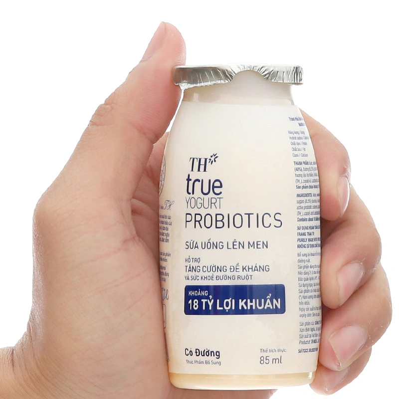 Lốc 4 chai sữa chua lên men có đường TH true YOGURT Probiotics 85 ml (từ 1 tuổi) 8