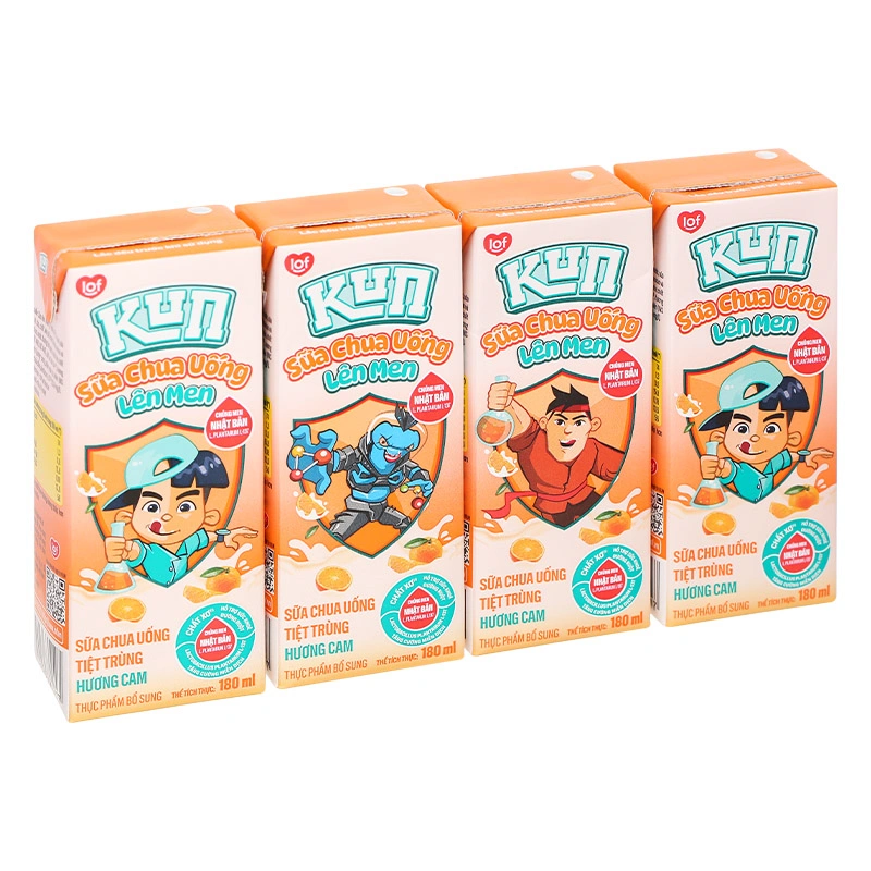 Thùng 48 hộp sữa chua uống LiF Kun vị cam 180 ml (từ 2 tuổi) - Giao bao bì ngẫu nhiên 19