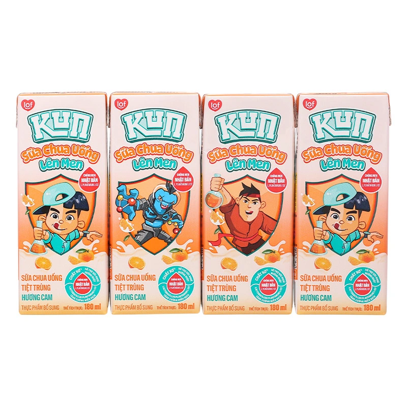 Thùng 48 hộp sữa chua uống LiF Kun vị cam 180 ml (từ 2 tuổi) - Giao bao bì ngẫu nhiên 20