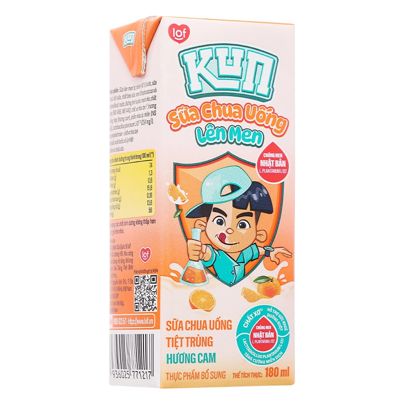 Thùng 48 hộp sữa chua uống LiF Kun vị cam 180 ml (từ 2 tuổi) - Giao bao bì ngẫu nhiên 22