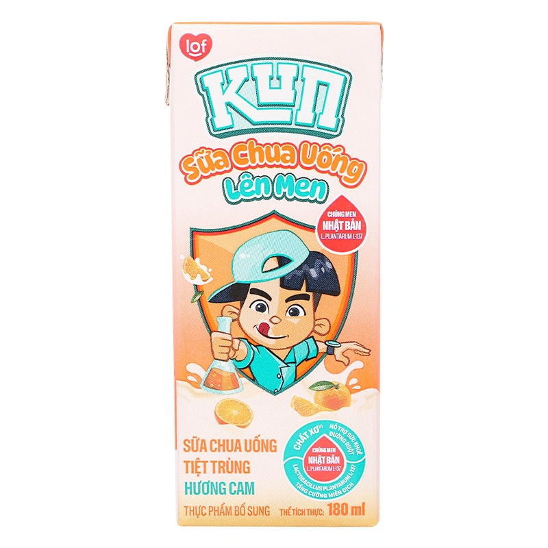 Thùng 48 hộp sữa chua uống LiF Kun vị cam 180 ml (từ 2 tuổi) - Giao bao bì ngẫu nhiên 23
