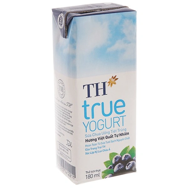 Sữa chua uống tiệt trùng TH true YOGURT hương việt quất 180 ml (từ 1 tuổi) 1