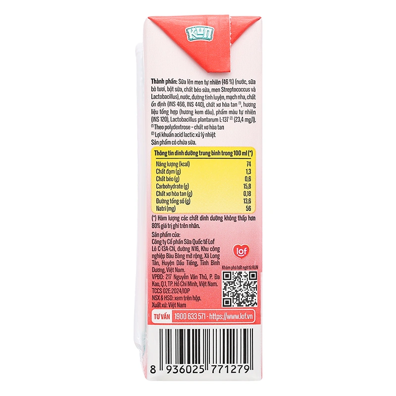 Thùng 48 hộp sữa chua uống tiệt trùng LiF Kun vị kem dâu 180 ml (từ 2 tuổi) - Giao bao bì ngẫu nhiên 14
