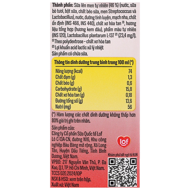 Thùng 48 hộp sữa chua uống tiệt trùng LiF Kun vị kem dâu 180 ml (từ 2 tuổi) - Giao bao bì ngẫu nhiên 17