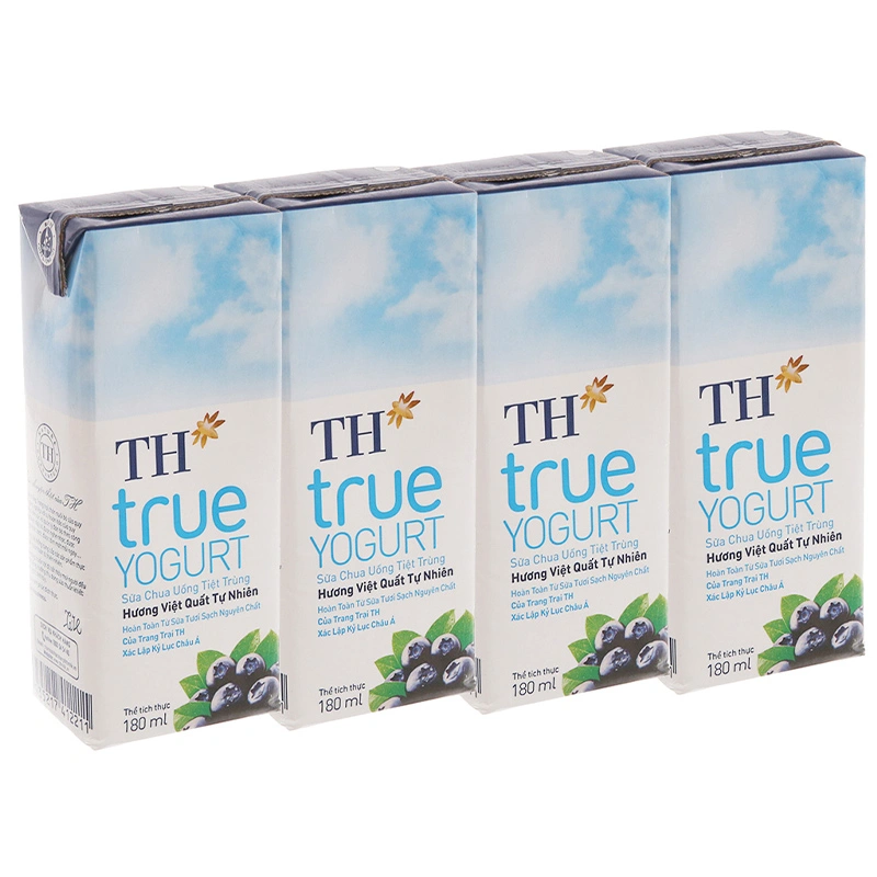 Thùng 48 hộp sữa chua uống tiệt trùng TH true YOGURT hương việt quất 180 ml (từ 1 tuổi) 3