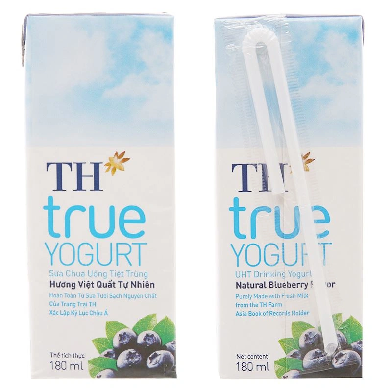 Thùng 48 hộp sữa chua uống tiệt trùng TH true YOGURT hương việt quất 180 ml (từ 1 tuổi) 5