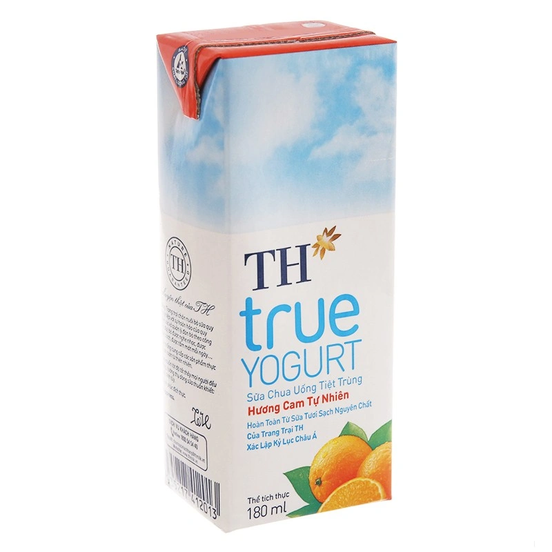 Thùng 48 hộp sữa chua uống tiệt trùng TH true YOGURT vị cam 180 ml (từ 1 tuổi) 2