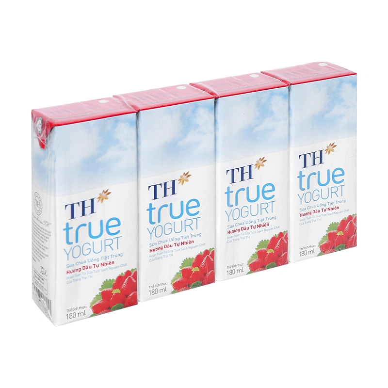 Thùng 48 hộp sữa chua uống tiệt trùng TH true YOGURT vị dâu 180 ml (từ 1 tuổi) 3