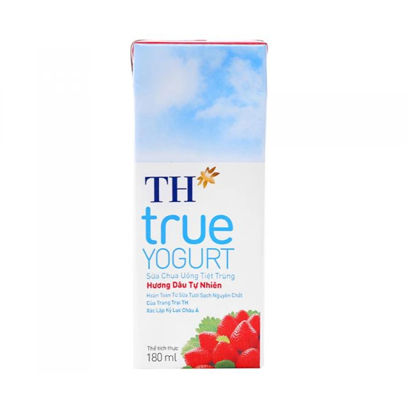 Thùng 48 hộp sữa chua uống tiệt trùng TH true YOGURT vị dâu 180 ml (từ 1 tuổi) 4