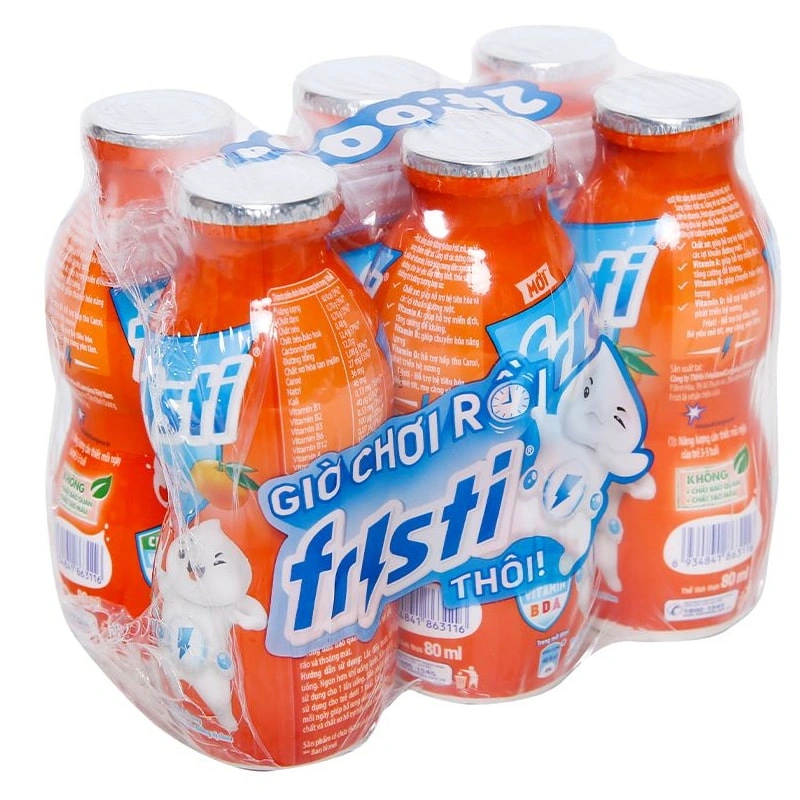 Lốc 6 chai sữa chua uống tiệt trùng Fristi vị cam 80 ml (từ 1 tuổi) 8