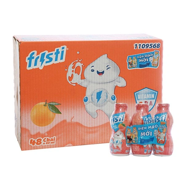 Thùng 48 chai sữa chua uống tiệt trùng Fristi