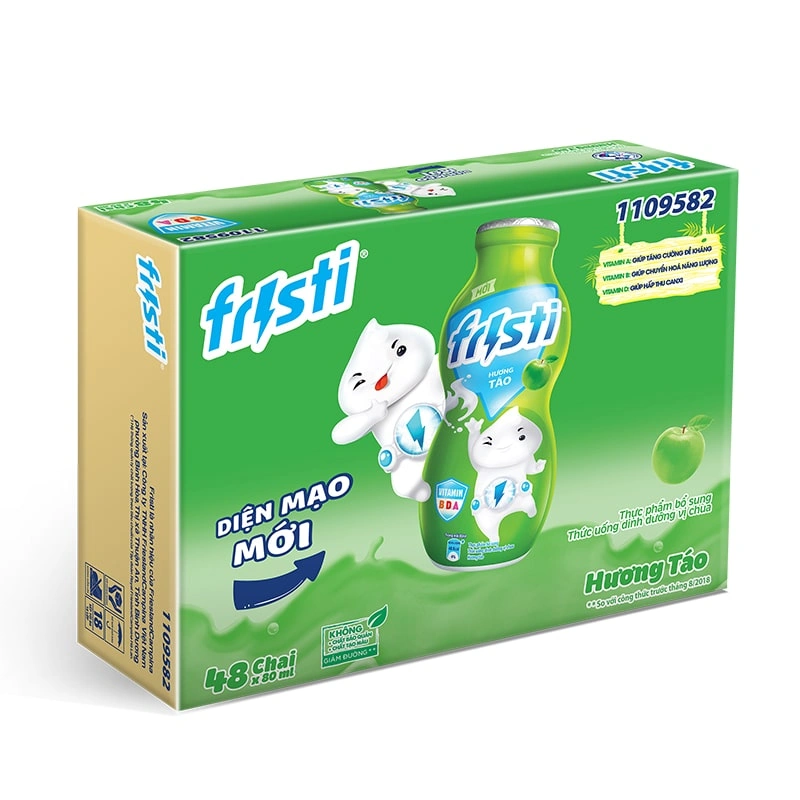 Thùng 48 chai sữa chua uống tiệt trùng Fristi vị táo 80 ml (từ 1 tuổi) 2