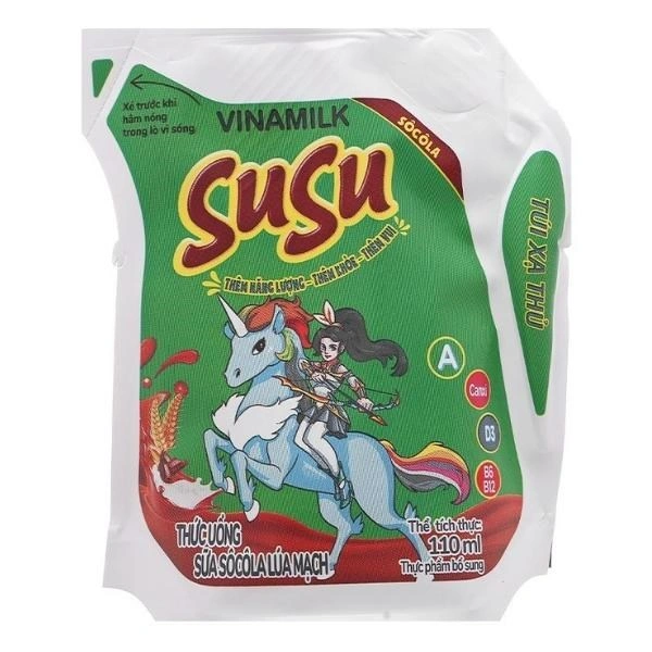 Thức uống lúa mạch socola Vinamilk SuSu 110 ml (từ 1 tuổi) 1