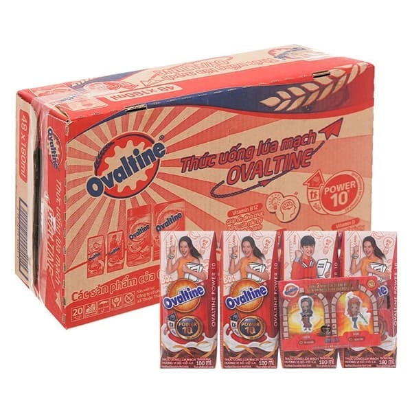 Thùng 48 hộp thức uống lúa mạch vị socola Ovaltine 180 ml (từ 4 tuổi) 1