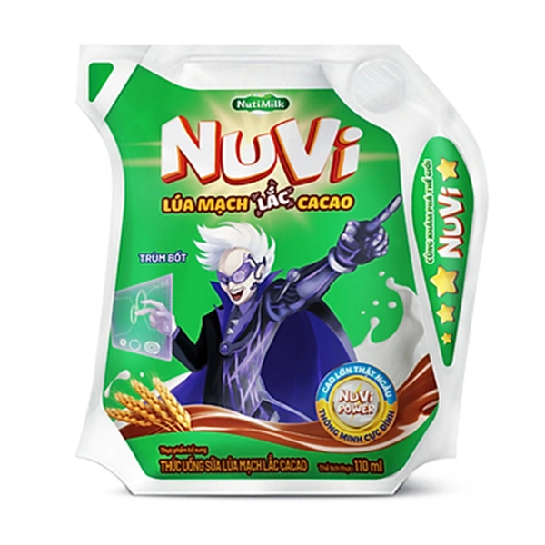 Thức uống lúa mạch lắc cacao Nutifood NuVi Power 110 ml (từ 1 tuổi) 1