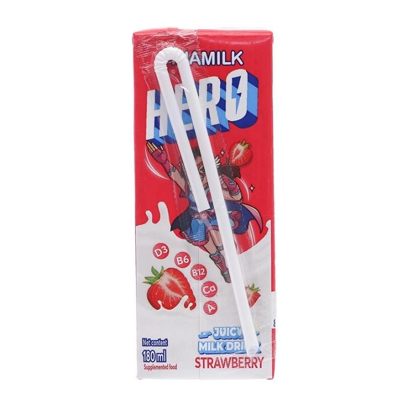 Lốc 4 hộp sữa trái cây Vinamilk Hero hương dâu 180 ml (từ 1 tuổi) 5