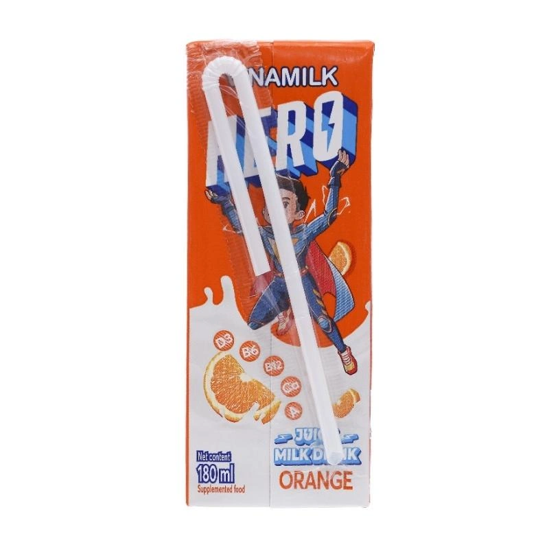 Lốc 4 hộp sữa trái cây Vinamilk Hero hương cam 180 ml (từ 1 tuổi) 16