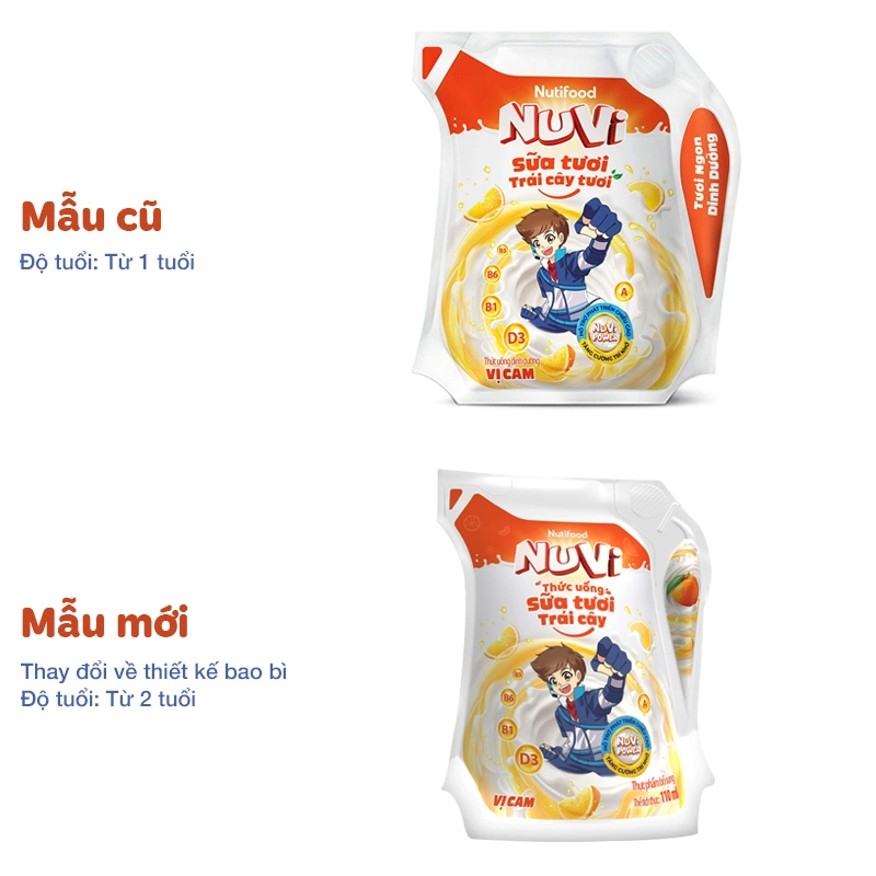 Sữa tươi trái cây Nutifood NuVi hương cam 110 ml (từ 2 tuổi) 2