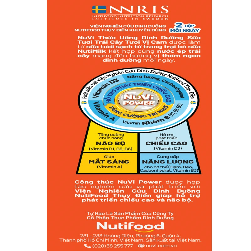 Thùng 48 hộp sữa tươi trái cây tươi Nutifood NuVi hương cam 180 ml (từ 1 tuổi) 8