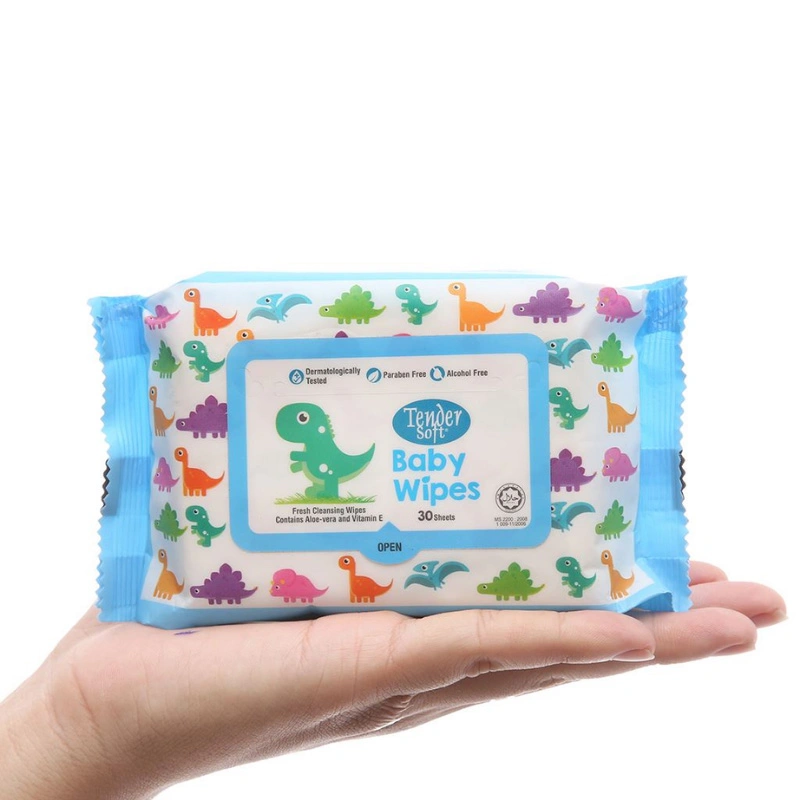 Khăn ướt Tender Soft Baby Wipes hương thơm nhẹ gói 30 miếng 4