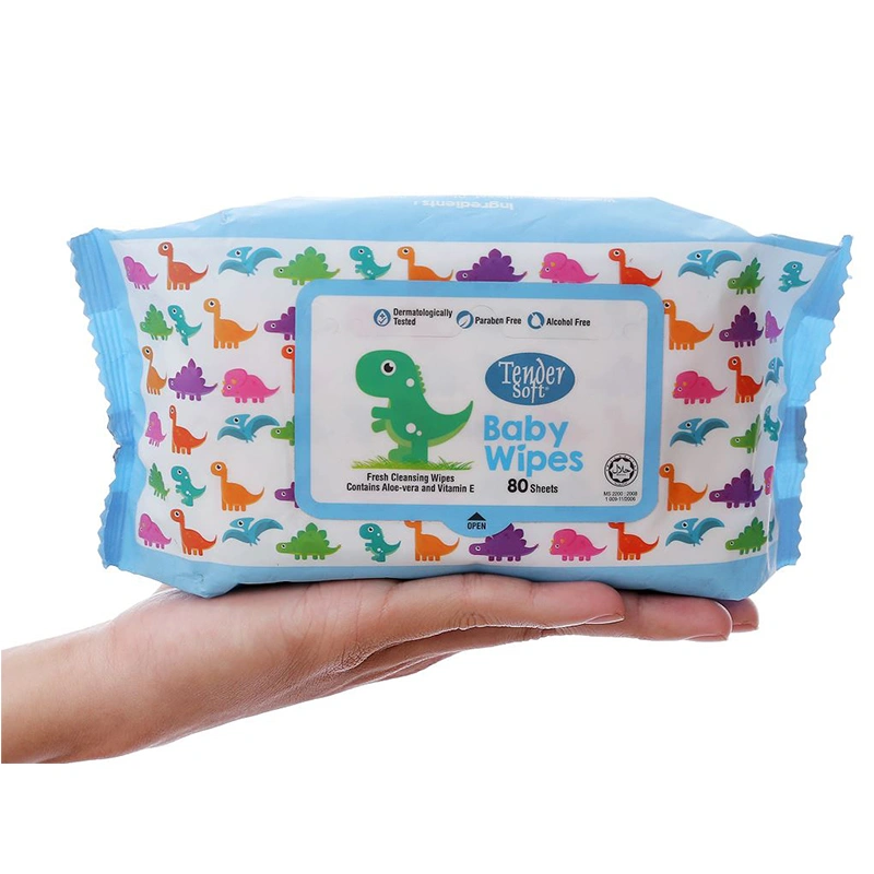 Khăn ướt Tender Soft Baby Wipes hương thơm nhẹ gói 30 miếng 14